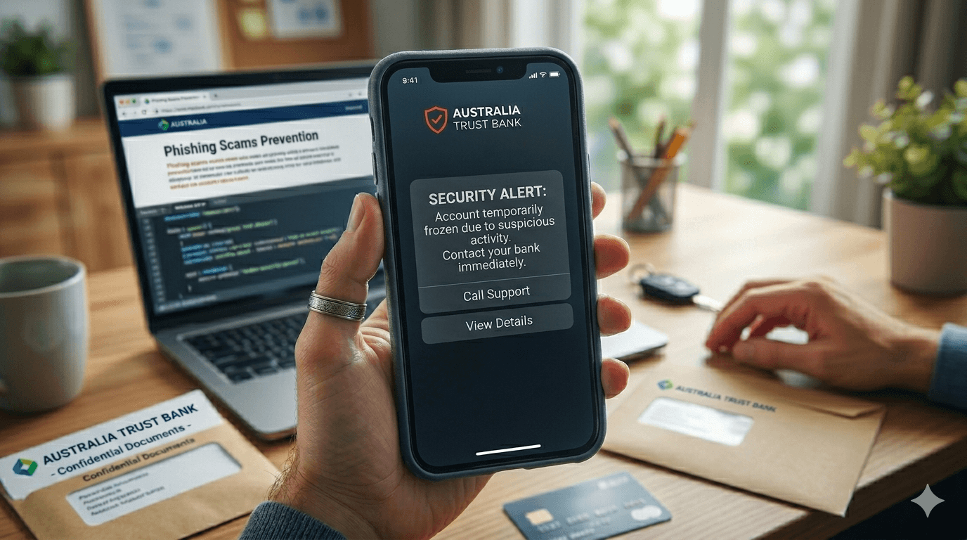 Malware and scam warning on a computer screen
